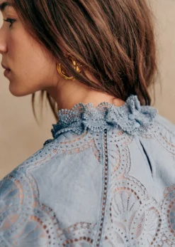 Sezane Blouse Bianca- Chemises & Blouses