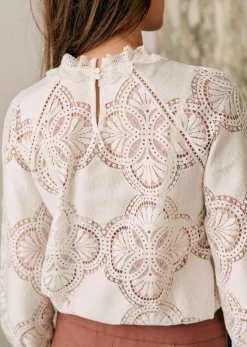 Sezane Blouse Bianca- Chemises & Blouses
