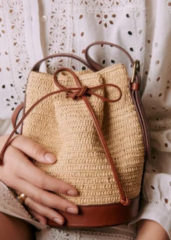 Sezane Bourse Mini Farrow Raphia- Nos Sacs Iconiques|Maroquinerie