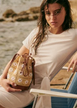 Sezane Bourse Mini Farrow Raphia- Nos Sacs Iconiques|Maroquinerie