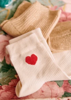 Sezane Chaussettes Coeur- Chaussettes
