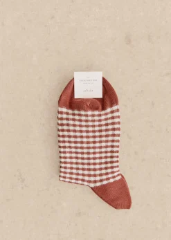 Sezane Chaussettes Vichy- Chaussettes