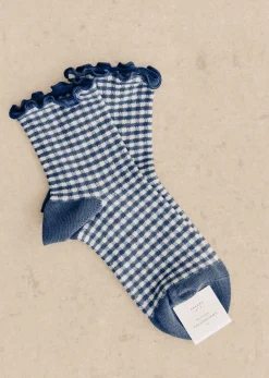 Sezane Chaussettes Vichy- Chaussettes