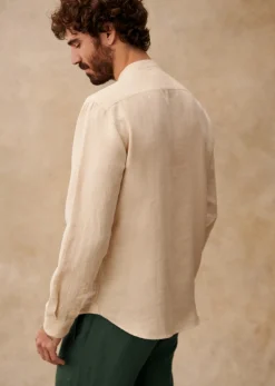 Sezane Chemise Benny Lin- Chemises col mao|Chemises lin