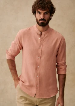 Sezane Chemise Benny Lin- Chemises col mao|Chemises lin