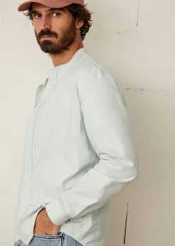 Sezane Chemise Benny Oxford- Chemises col mao|Chemises oxford