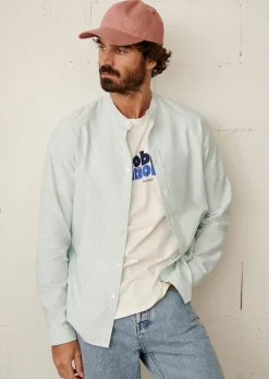 Sezane Chemise Benny Oxford- Chemises col mao|Chemises oxford
