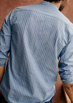 Sezane Chemise Benny Seersucker- Chemises seersucker|Chemises rayures