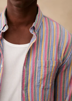 Sezane Chemise Charlie Coton Léger- Chemises rayures