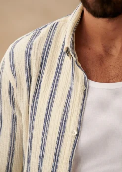 Sezane Chemise Charlie Coton Léger- Chemises rayures