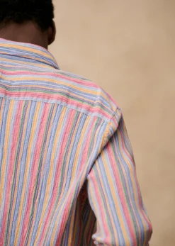 Sezane Chemise Charlie Coton Léger- Chemises rayures