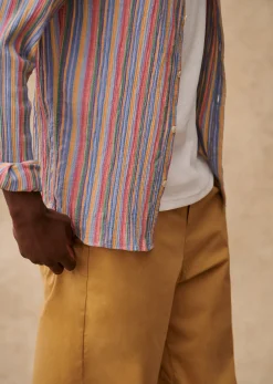 Sezane Chemise Charlie Coton Léger- Chemises rayures