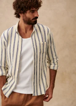 Sezane Chemise Charlie Coton Léger- Chemises rayures