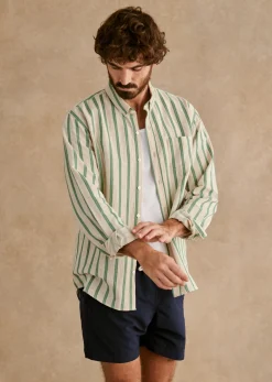 Sezane Chemise Charlie Coton Lin- Chemises rayures|Chemises coton lin