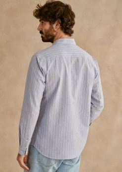 Sezane Chemise Charlie Coton Lin- Chemises rayures|Chemises coton lin