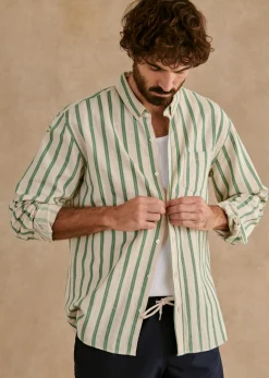 Sezane Chemise Charlie Coton Lin- Chemises & Blouses