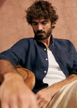 Sezane Chemise Charlie Lin- Chemises lin|Le Bain