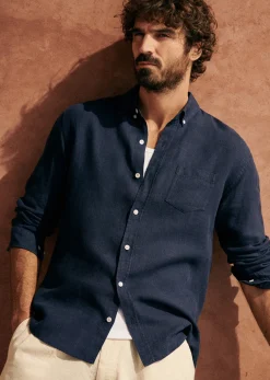 Sezane Chemise Charlie Lin- Chemises lin|Le Bain