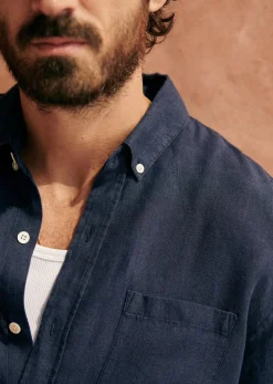 Sezane Chemise Charlie Lin- Chemises lin|Le Bain
