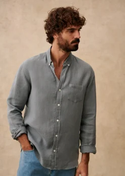 Sezane Chemise Charlie Lin- Chemises lin|Le Bain