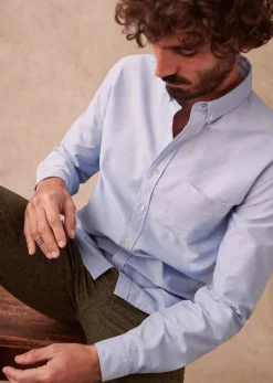 Sezane Chemise Charlie Oxford- Chemises rayures|Chemises oxford