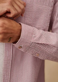 Sezane Chemise Charlie Seersucker- Chemises rayures|Chemises seersucker