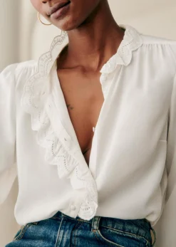 Sezane Chemise Chlo- Chemises & Blouses
