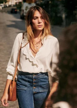 Sezane Chemise Chlo- Chemises & Blouses