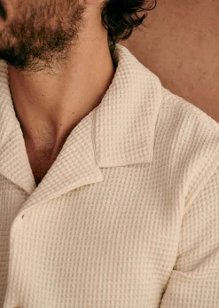 Sezane Chemise Holt Gaufrée- Chemises manches courtes