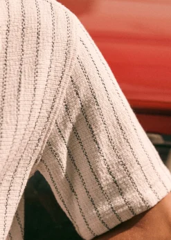Sezane Chemise Holt Texturée- Chemises rayures|Chemises manches courtes