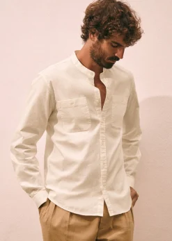 Sezane Chemise Leone- Chemises col mao|Chemises coton lin