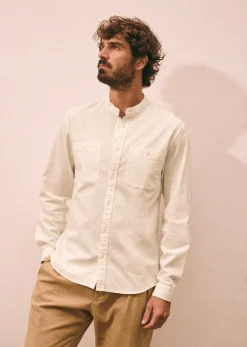 Sezane Chemise Leone- Chemises col mao|Chemises coton lin