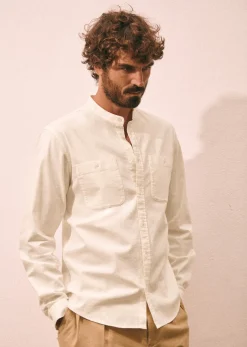 Sezane Chemise Leone- Chemises col mao|Chemises coton lin