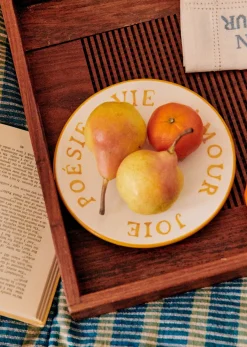 Sezane Coffret De 3 Assiettes Poème- La Vaisselle