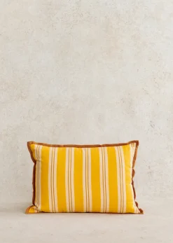 Sezane Coussin Rayures Amalfi -  Grand Modèle- Les Tissus