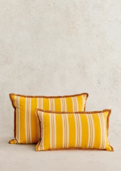 Sezane Coussin Rayures Amalfi -  Grand Modèle- Les Tissus