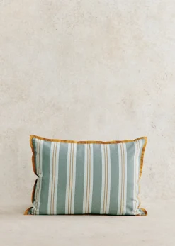 Sezane Coussin Rayures Amalfi -  Grand Modèle- Les Tissus