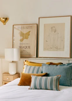 Sezane Coussin Rayures Amalfi -  Petit Modèle- Les Tissus