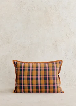 Sezane Coussin Tissé Madras -  Grand Modèle- Les Tissus
