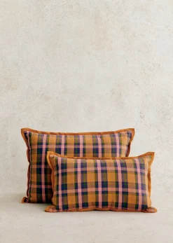 Sezane Coussin Tissé Madras -  Petit Modèle- Les Tissus