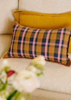 Sezane Coussin Tissé Madras -  Petit Modèle- Les Tissus