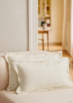 Sezane Coussin Toile De Lin -  Grand Modèle- Les Tissus