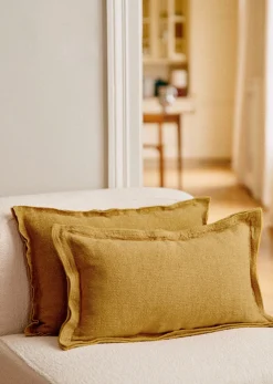 Sezane Coussin Toile De Lin -  Grand Modèle- Les Tissus