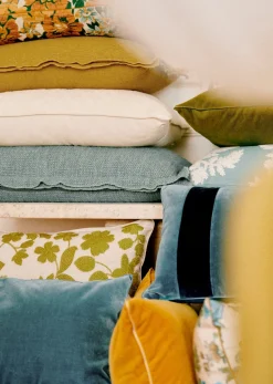 Sezane Coussin Toile De Lin -  Grand Modèle- Les Tissus