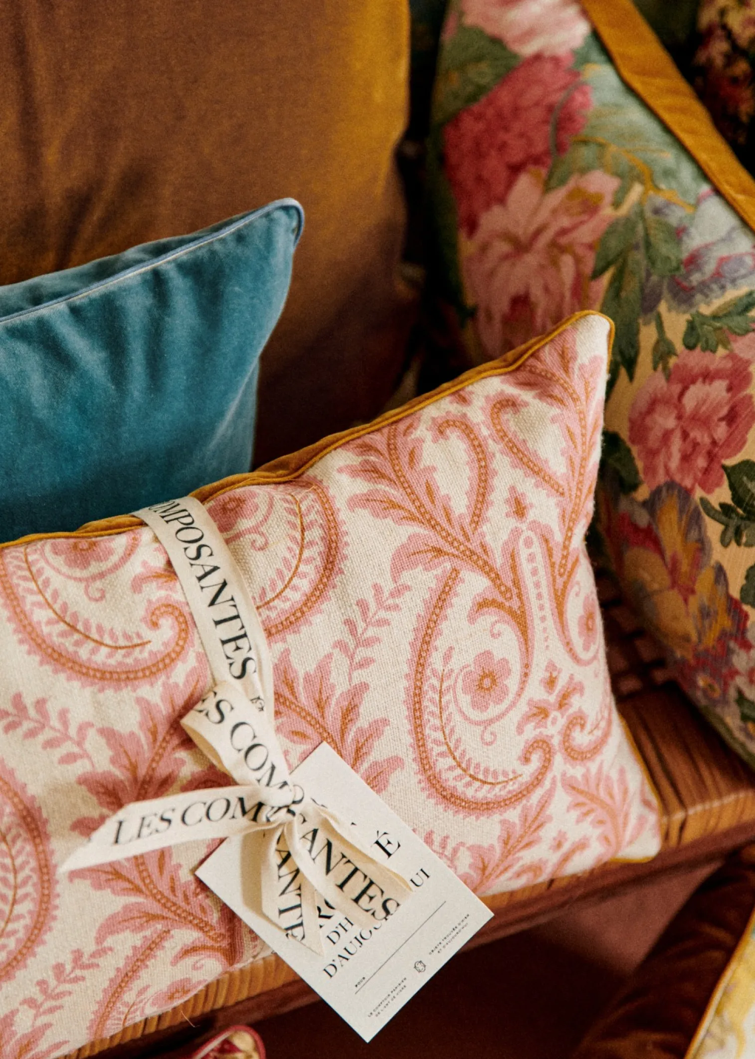 Sezane Coussin Vintage - Petit Modèle- Les Tissus