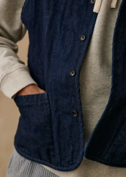 Sezane Gilet Ibrox- Denim|Jeans