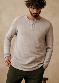 Sezane Henley Spike- Col tunisien|T-shirt manches longues