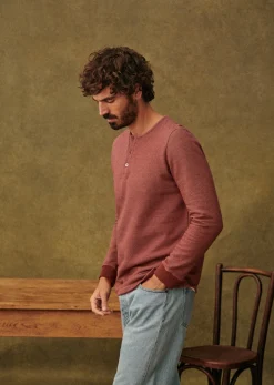 Sezane Henley Spike- Col tunisien|T-shirt manches longues