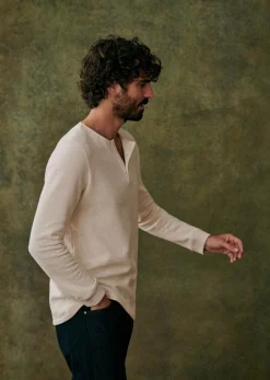 Sezane Henley Spike- Col tunisien|T-shirt manches longues