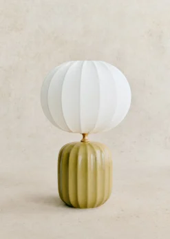 Sezane Lampe Traviata Petit Modèle - Vert Olive- Les Lumières